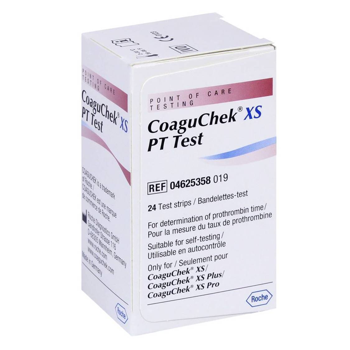Roche CoaguChek XS PT Test PST strips x24 30/04/2026